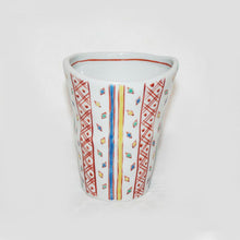 Load image into Gallery viewer, Kutani Yaki Hand-painted Kutani Ware Large Shochu Cup with Komon Design
