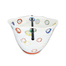 Load image into Gallery viewer, Kutani Yaki Hand-painted Kutani ware of a mosquito net with a ring design
