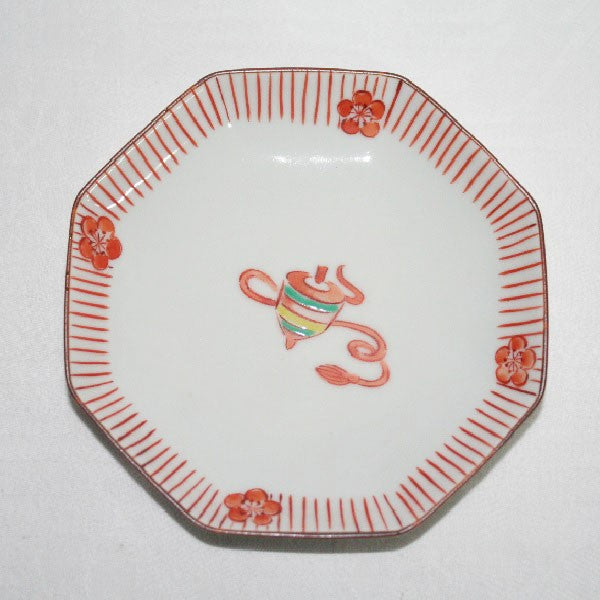 Kutani Yaki  Ware Hand-Drawn Tableware for Western Countries 12cm Plate with Design of Ko-Ma