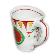 Load image into Gallery viewer, Kutani Yaki Hand-Drawn Japanese &amp; Western Tableware Large Brocade Mug
