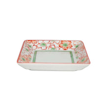 Load image into Gallery viewer, Kutani Yaki Hand-painted Japanese and Western Tableware 9cm Square Dish with Cherry Blossom Design
