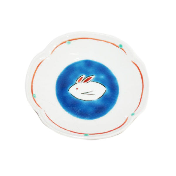 Dishes with a snow rabbit design 11.1cm
