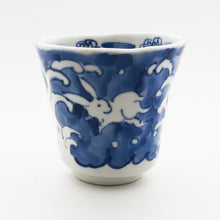 Load image into Gallery viewer, Kutani Yaki Ware Hand-Drawn Japanese and Western Tableware Teacup with Raised Design of Rabbit

