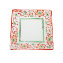 Load image into Gallery viewer, Kutani Yaki Hand-painted Japanese and Western Tableware 9cm Square Dish with Cherry Blossom Design
