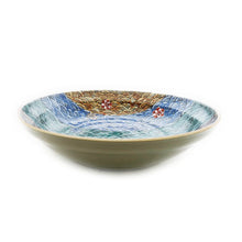 Load image into Gallery viewer, Kutani Yaki  Ware, Hand-painted Japanese and Western Tableware, Rosanjin Utsushi Kutani-style Large Bowl
