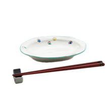 Load image into Gallery viewer, Kutani Yaki Hand-painted Kutani Ware, Japanese and Western Tableware, 6&quot; Oval Dish with Polka Dots
