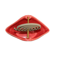 Load image into Gallery viewer, Incense burner for spiral incense sticks (red)
