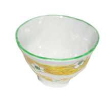 Load image into Gallery viewer, Kutani Yaki hand-drawn, Japanese foodware, tea bowl (Large) with white flower pattern
