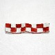 Load image into Gallery viewer, Kutani Yaki Hand-painted Japanese and Western Tableware, Checkered pattern (Red) Chopstick rest
