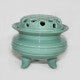 Load image into Gallery viewer, Hand-ground celadon net-lid incense burner (large)
